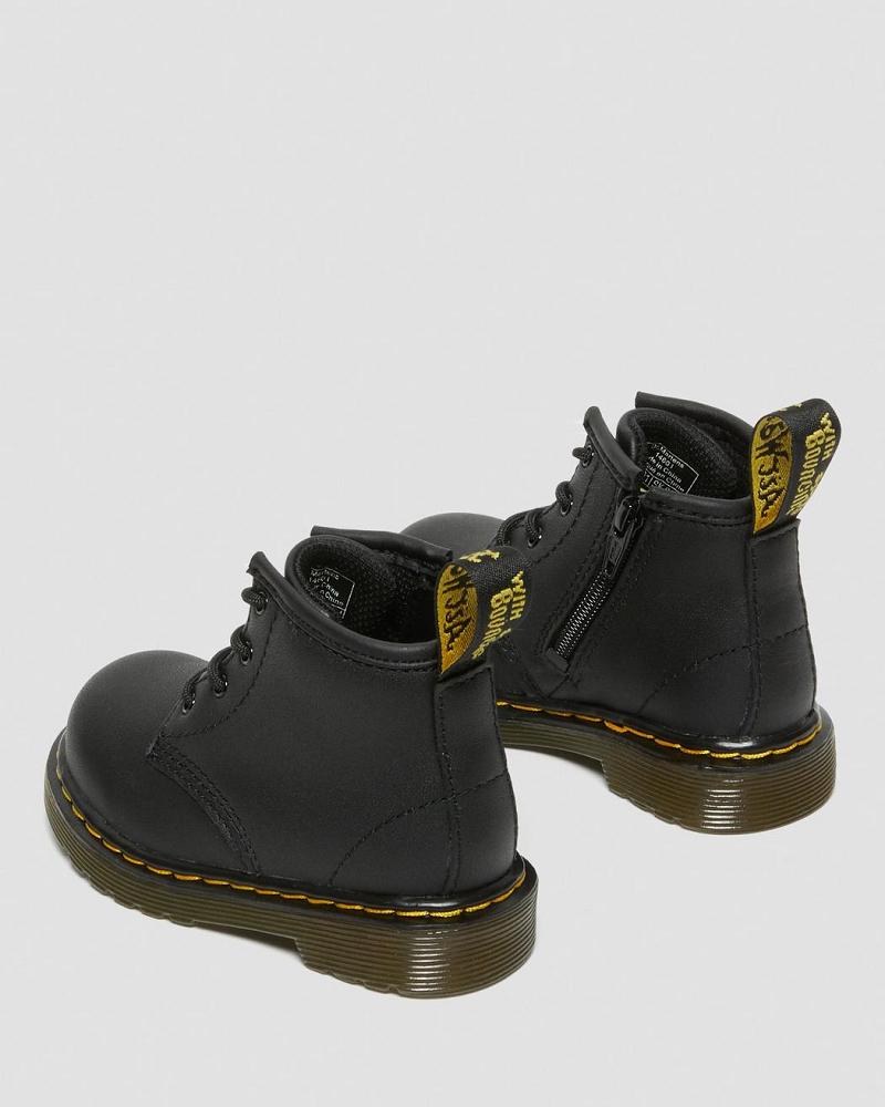 Black Kids' Dr Martens Infant 1460 Softy T Leather Lace Up Boots | CA 672JPQ